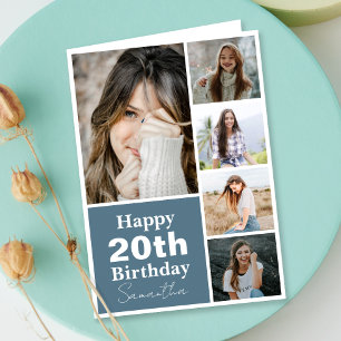 Tarjeta Collage   Foto Cualquier Cumpleaños Personalizado 