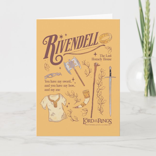 Tarjeta Collage Gráfico de Acuarela RIVENDELL™ (Anverso)