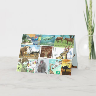 Tarjeta Collage internacional de sellos de rehenes