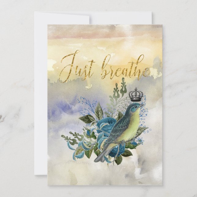 Tarjeta Collage Just Breathe (Anverso)