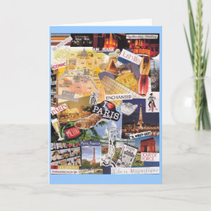 Tarjeta Collage Notecard de París