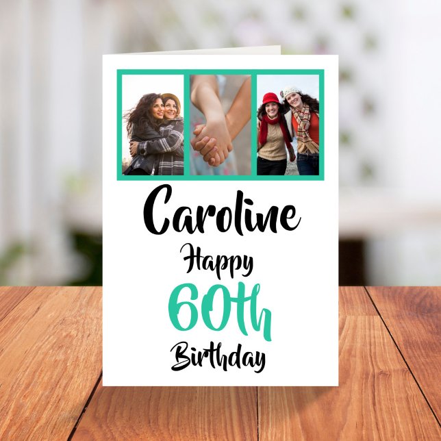 Tarjeta Collage personalizado de fotos de cumpleaños númer (Subido por el creador)