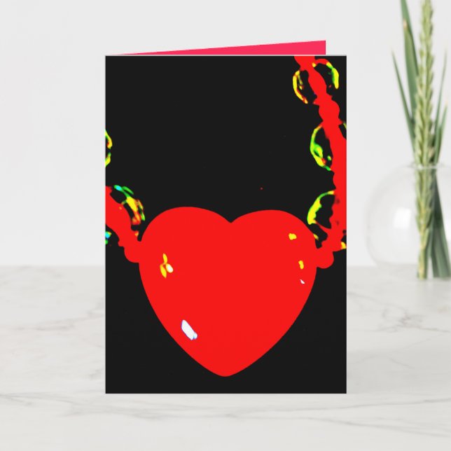 Tarjeta Collar de Corazón Rojo (Anverso)