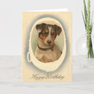 Tarjeta Collar de cumpleaños para Jack Russell Terrier