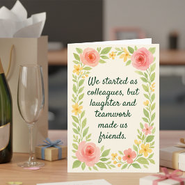 Tarjeta Colleagues to Friends Farewell leaving card