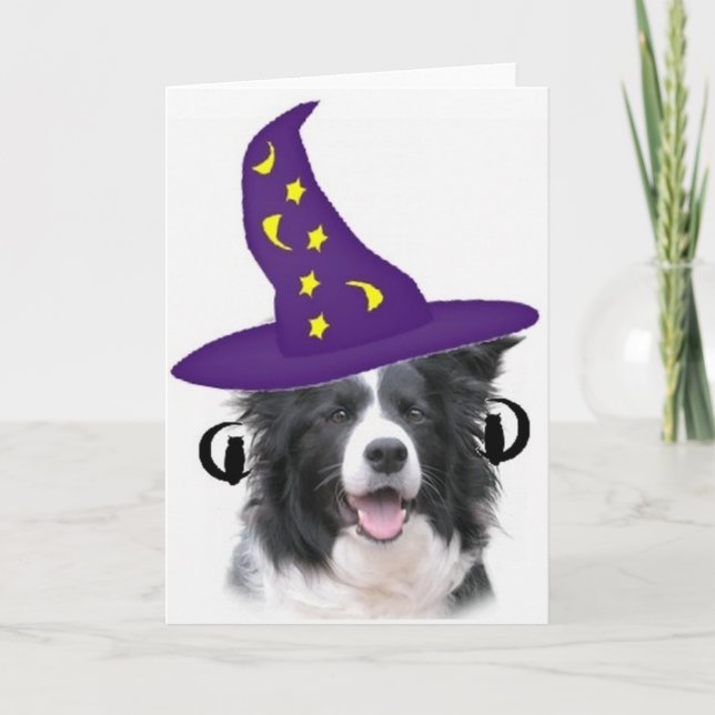 Tarjeta Collie Ditzy de Dogs~Original Notecard~Border (Anverso)