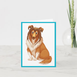 Tarjeta Collie Puppy Dog cachorros Hola pensando en ti