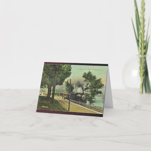Tarjeta Collinsville Train Depot Notecard (Anverso)
