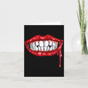 Tarjeta Colmillos de vampiro para hombres en los labios re