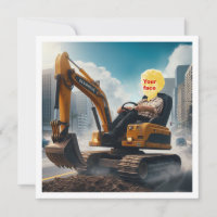Coloca mi cara en la imagen, excavadora, excavador