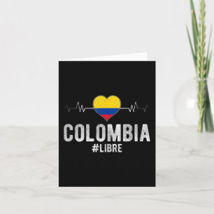 Tarjeta Colombia #libre Colombia Libre Bandera Colombiana