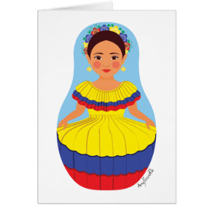 Tarjeta colombiana de Matryoshka