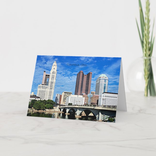 Tarjeta Colón, paisaje urbano de Ohio (Anverso)