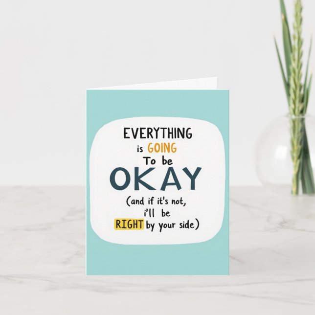 Tarjeta Color de agua rosada BIEN BIEN TARDE (Anverso)