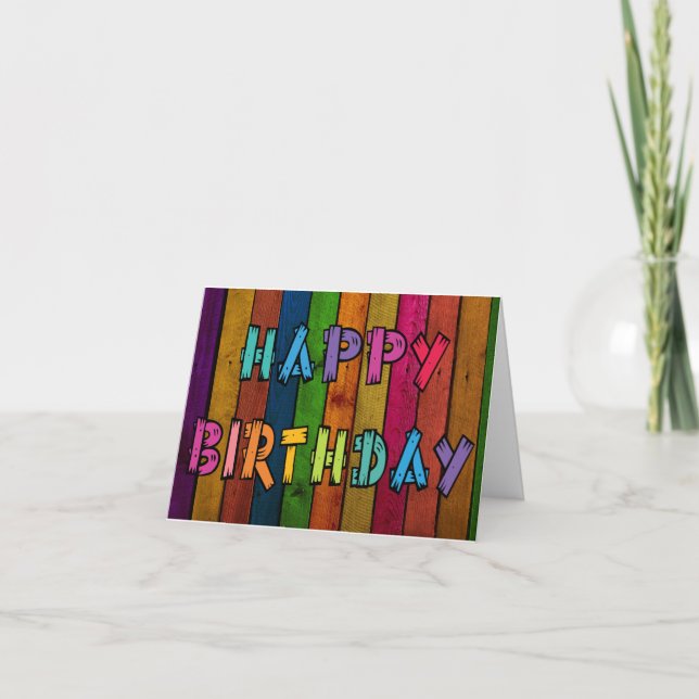 Tarjeta Color de cumpleaños (Anverso)