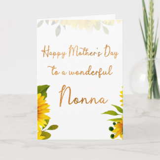 Tarjeta Color de girasol del día de la madre