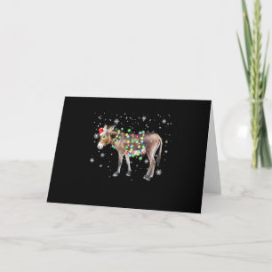 Tarjeta Color de las luces de los Navidades de burro    Re