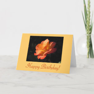 Tarjeta Color de rosa amarillo y anaranjado del feliz