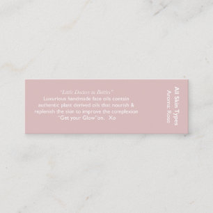 Tarjeta color de rosa del ingrediente