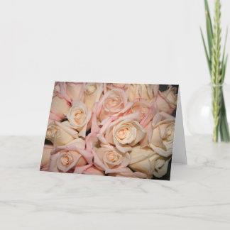 Tarjeta color de rosa rosado blanco