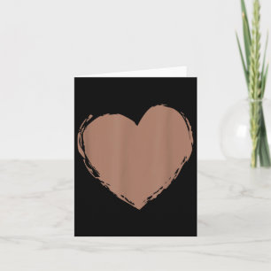 Tarjeta Color del año 2025 Mocha Mousse Heart con blanco
