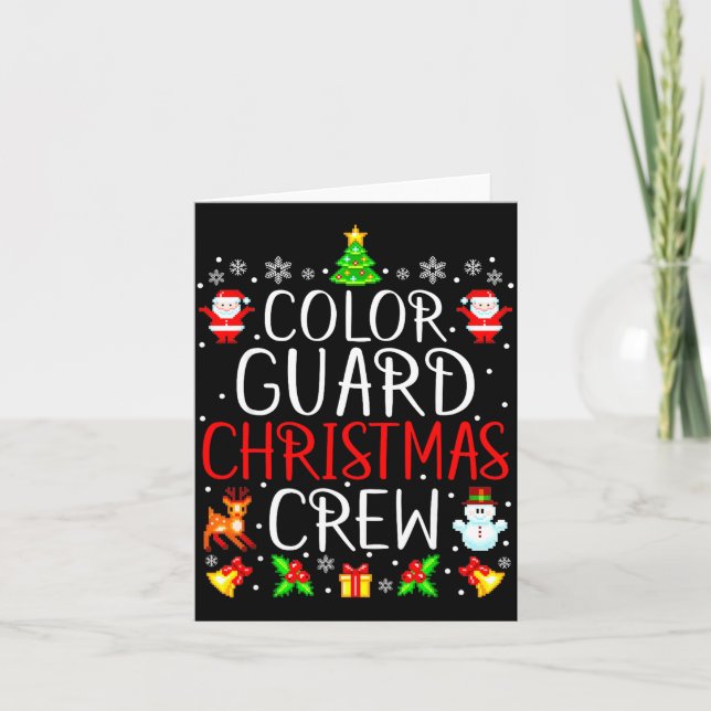 Tarjeta Color Guard Christmas Crew Matching Xmas  (Anverso)