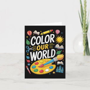 Tarjeta Color Nuestro Mundo Verano Lectura 2025 Pintura de