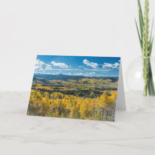 Tarjeta Color otoñal en tops planos Bosque nacional de R