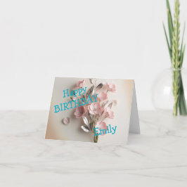 Tarjeta Color rosa brillante rosas amarillas rosas color d