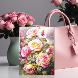 Tarjeta Color rosa brillante rosas amarillas rosas color d