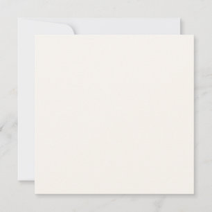 Tarjeta Color Sólido Blanco Floral Cremoso