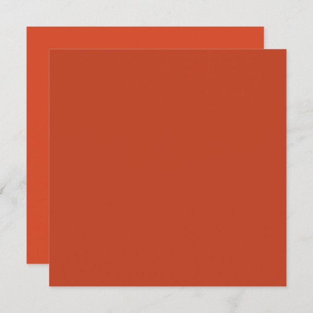 Tarjeta Color sólido de la calabaza rusto quemada (Anverso / Reverso)