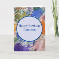 Color Splash Abstract Art Birday