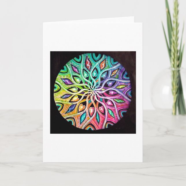 TARJETA COLOR WHEEL MANDALA (Anverso)