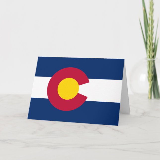 Tarjeta Coloradan Flag, Flag of Colorado (Anverso)