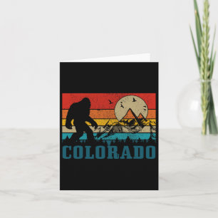 Tarjeta Colorado Bigfoot Vintage Rocky Mountains Senderism