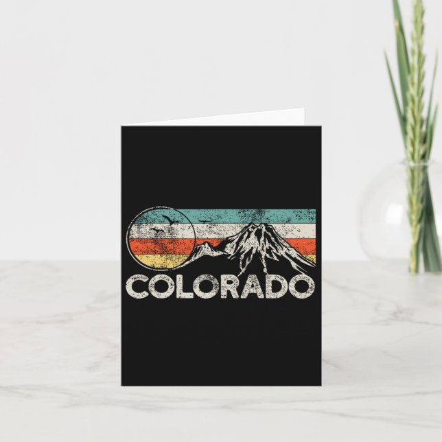 Tarjeta Colorado Hiking Retro 1 (Anverso)