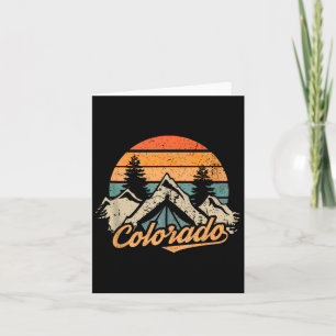 Tarjeta Colorado - Montañas Retro Vintage