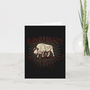 Tarjeta Colorado No acaricies a las vacas esponjosas Bison