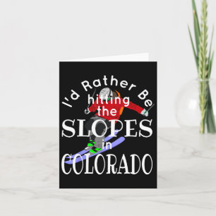 Tarjeta Colorado Preferiría Estar Golpeando Las Pistas Gra