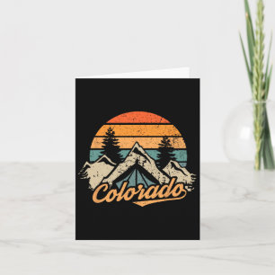 Tarjeta Colorado Tee - Naturaleza de las Montañas Retro Vi