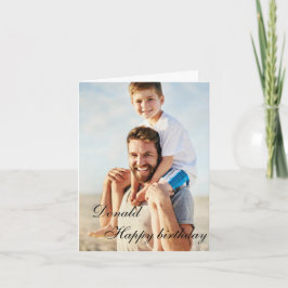 Tarjeta Colorante de fotos de cumpleaños feliz personaliza