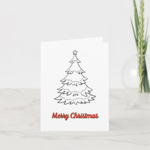 Tarjeta Colorea tu propia tarjeta, Feliz Navidad