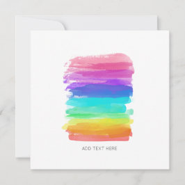Tarjeta Colores arcoiris Pinceles Personalizados Saludos d