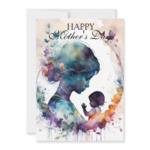 Colores de agua: arte de la silueta materna e infa