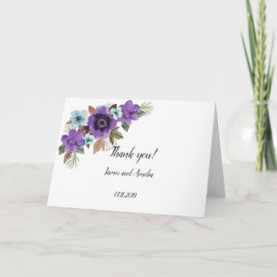 Tarjeta Colores de agua hermosas flores romántica eleganci