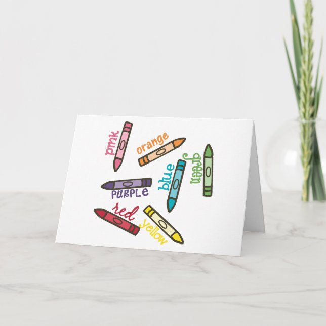 Tarjeta Colores de crayón (Anverso)