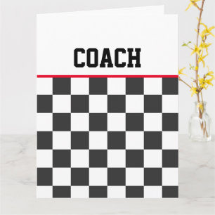 Tarjeta Colores de equipo de entrenador de Thankyou Thankb