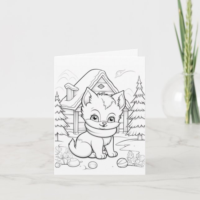 Tarjeta Colores de gatos de Navidades festivos (Anverso)