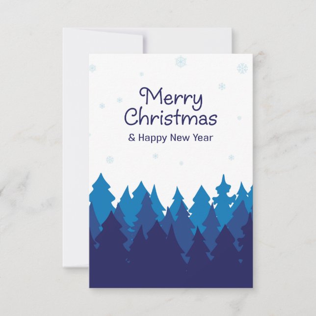 Tarjeta Colores de invierno Saludos de Navidad (Anverso)